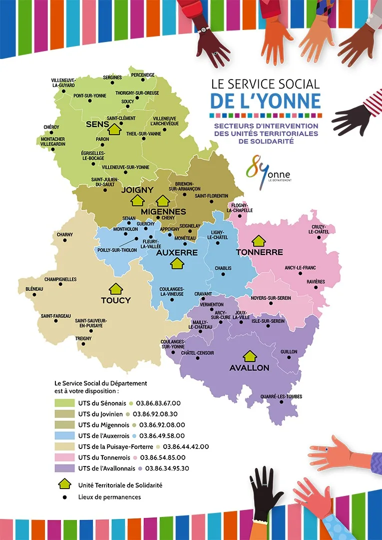 Carte UTS Yonne