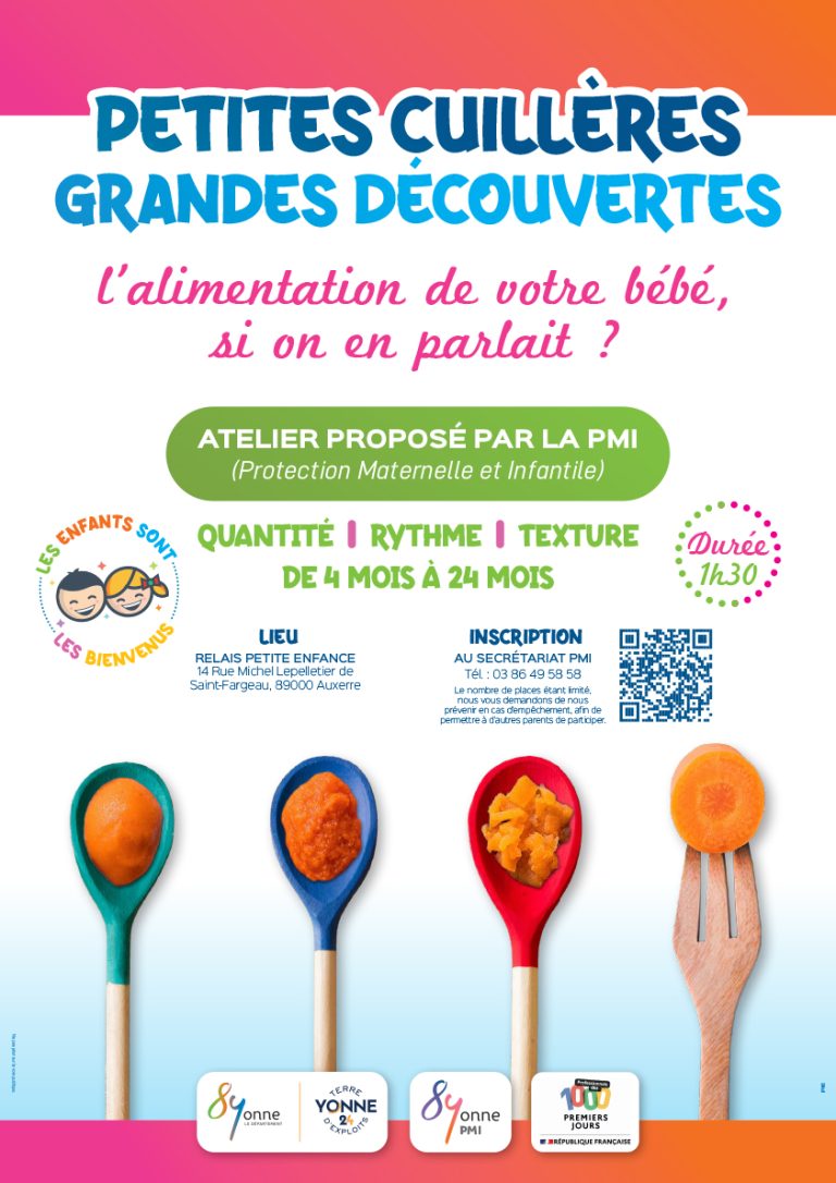 Affiche Petites cuillères grandes découvertes, atelier de la PMI