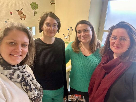 Karen-Marie Jarry, Christelle Richard-Meunier, Justine Auger et Sandra Ligault, infirmières puéricultrices à l’UTS du Sénonais