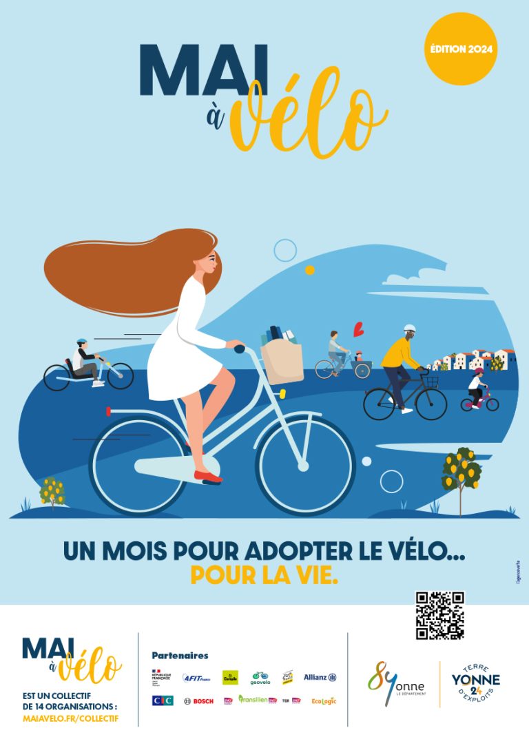 Affiche mai à vélo