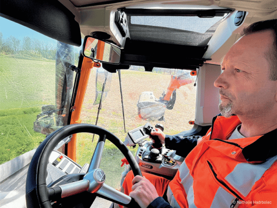 Emmanuel Lecossois, conducteur de tracteur épareuse